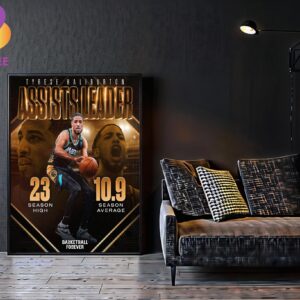 Tyrese Haliburton Indiana Pacers Is The 2023-24 NBA Assists Leader Home Decor Poster Canvas