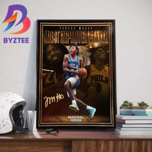 Tyrese Maxey Is The 2024 NBA MIP Most Improved Player Award Winner Home Decor Poster Canvas