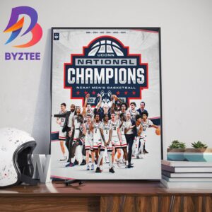 UConn Huskies Back-To-Back NCAA Mens Basketball National Champions Home Decor Poster Canvas