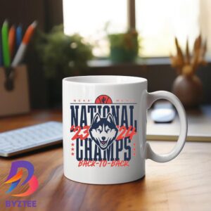 UConn Huskies Mens Basketball 2023 And 2024 National Champions NCAA Ceramic Mug