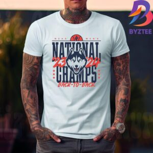 UConn Huskies Mens Basketball 2023 And 2024 National Champions NCAA Unisex T-Shirt