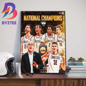 Uconn Huskies Beats Purdue Boilermakers To Win Back-To-Back NCAA National Championships Home Decor Poster Canvas