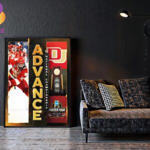 University Of Denver Hockey Advance To The National Championship 2024 Mens Frozen Four NCAA Home Decor Poster Canvas