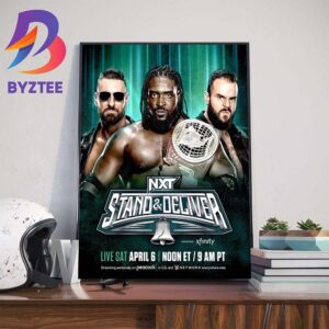 WWE NXT Stand And Deliver Triple Threat Match For Oba Femi vs Donovan Dijak and Josh Briggs Wall Decor Poster Canvas