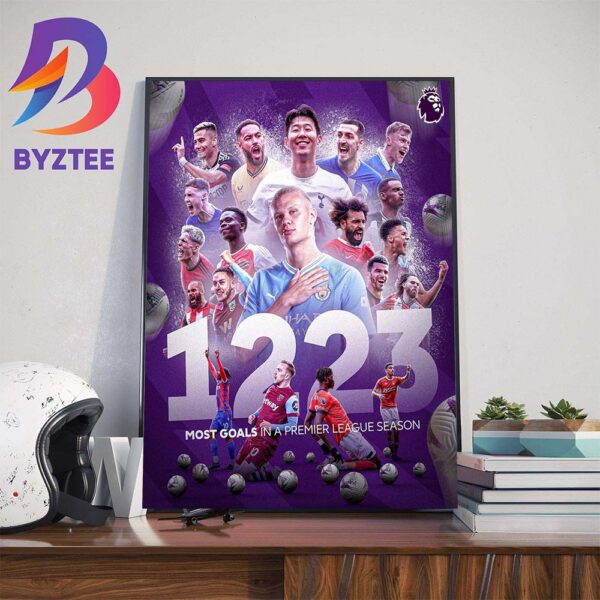 2023-2024 Most Goals In A Premier League Season With 1223 Goals Wall Decor Poster Canvas