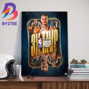 3x MVP NBA Most Valuable Player For Nikola Jokic In NBA Awards Home Decoration Poster Canvas