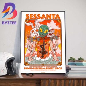 A 60th Birthday Celebration For Maynard James Keenan Sessanta Poster At Cynthia Woods Mitchell Pavilion The Woodlands TX April 13th 2024 Home Decor Poster Canvas