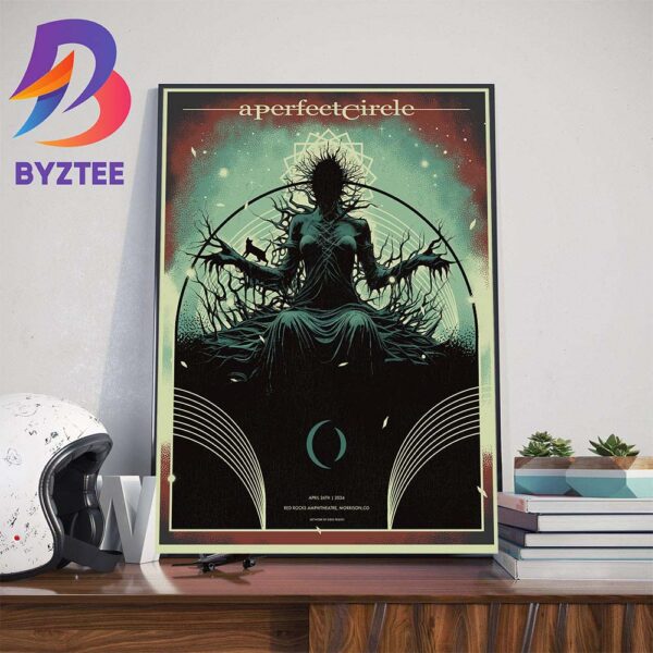A Perfect Circle Poster At The Red Rocks Amphitheatre Morrison CO April 26th 2024 Home Decor Poster Canvas