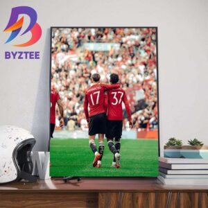 Alejandro Garnacho And Kobbie Mainoo Goals For Manchester United 2023-2024 FA Cup Champions Wall Decor Poster Canvas