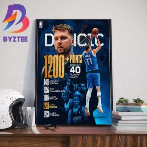 An All-Time Start To Playoff Career Of Luka Doncic Dallas Mavericks Wall Decor Poster Canvas