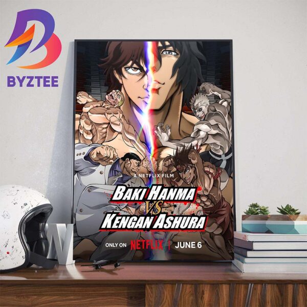 Baki Hanma Vs Kengan Ashura Anime Film New Key Visual Home Decor Poster Canvas