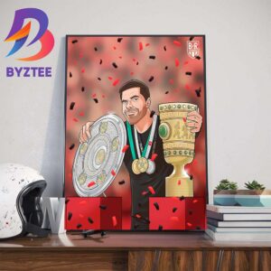 Bayer Leverkusen Win The DFB Pokal And Do The Domestic Double Wall Decor Poster Canvas