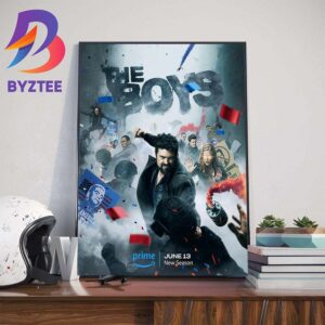 Billy Butcher In The Boys Season 4 Official Poster June 13rd 2024 Home Decor Poster Canvas