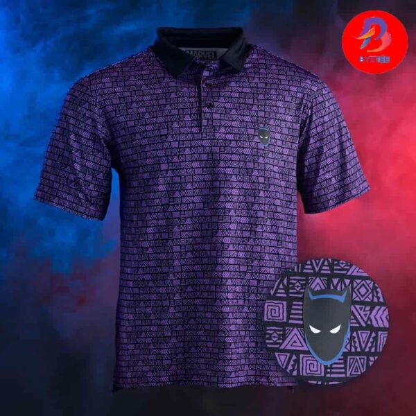 Black Panther Wakanda Forever All Day RSVLTS Politeness For Summer Polo Shirts