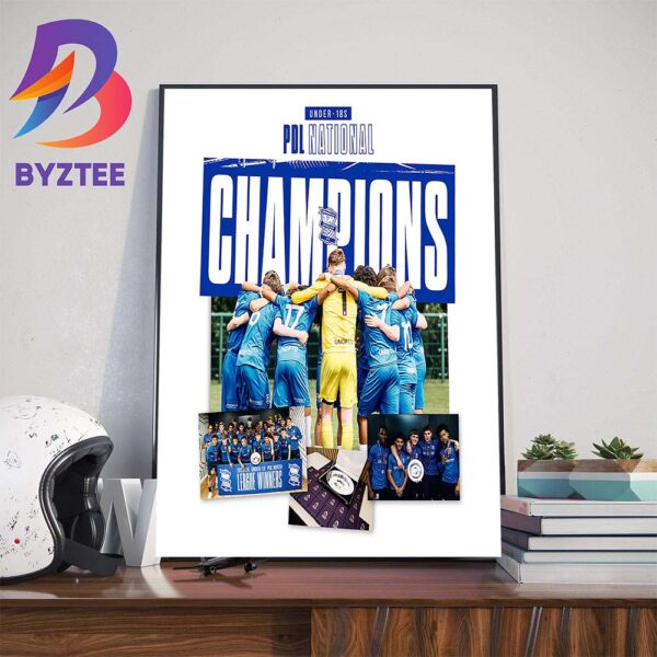 Blues Are U18 Professional Development League National Champions Wall Decor Poster Canvas