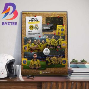 Borussia Dortmund The Journey UEFA Champions Leagues Final 2023-2024 Wall Decor Poster Canvas