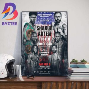 Brick City World Championship Doubleheader Title at Prudential Center Newark NJ July 6th2024 Home Decoration Poster Canvas