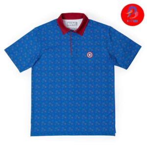 Captain America Stars Stripes And Shields All Day RSVLTS Politeness For Summer Polo Shirts