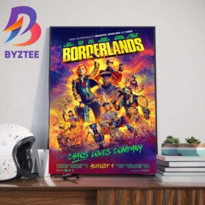 Chaos Loves Company Borderlands Movie Official Poster In Theaters On August 9th 2024 Home Decor Poster Canvas