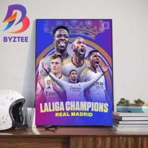 Congrats Real Madrid Are Laliga Champions 2023-2024 Home Decoration Poster Canvas