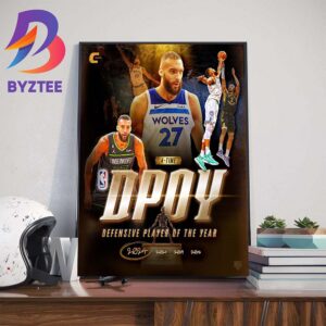 Congrats Rudy Gobert Is The NBA Defensive Player Of The Year For 4-Time Home Decoration Poster Canvas