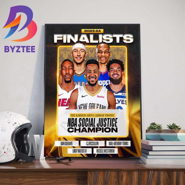 Congrats To The 2023-24 The Kareem Abdul-Jabbar Trophy NBA Social Justice Champion Award Finalists Home Decor Poster Canvas