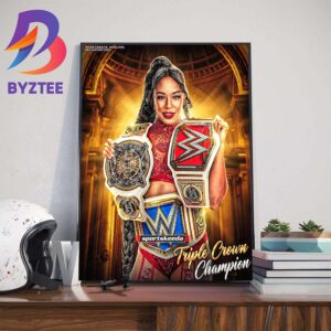 Congratulations To Bianca Belair Is The Latest Womens Triple Crown Winner Home Decoration Poster Canvas