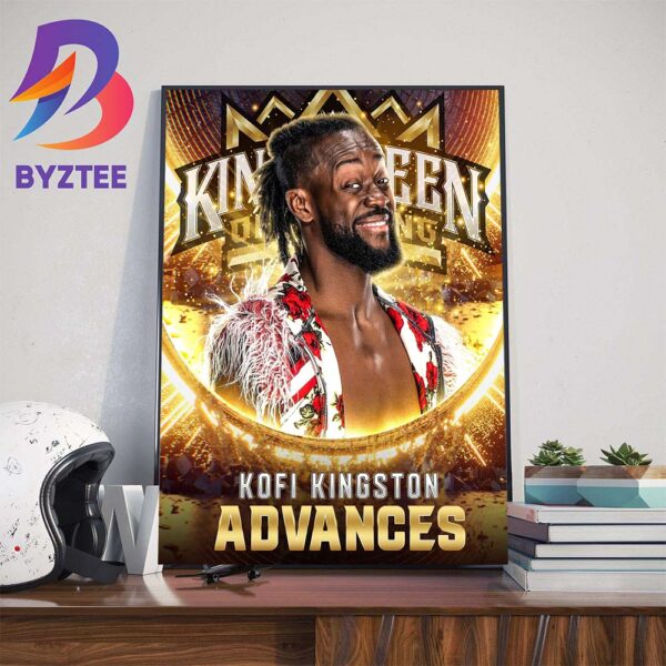 Congratulations To Kofi Kingston Advances WWE King And Queen Of The Ring Tournament At WWE Chattanooga Wall Decor Poster Canvas