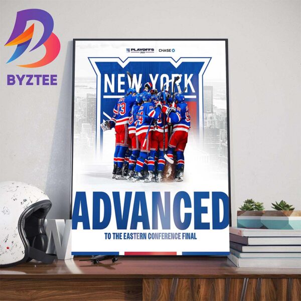 Congratulations To New York Rangers Advanced To The Eastern Conference Final Wall Decor Poster Canvas