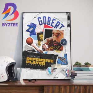 Congratulations To Rudy Gobert Is The 2023-24 Defensive Player Of The Year Home Decoration Poster Canvas