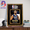 Congratulations To Rudy Gobert Is The 2023-24 KIA NBA Defensive Player Of The Year Home Decoration Poster Canvas