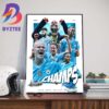 Congratulations To Pep Guardiola Six-Time Premier League Champions Wall Decor Poster Canvas