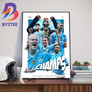 Congratulations To The Cityzens And Manchester City Are The 2023-2024 England Premier League Champions Wall Decor Poster Canvas
