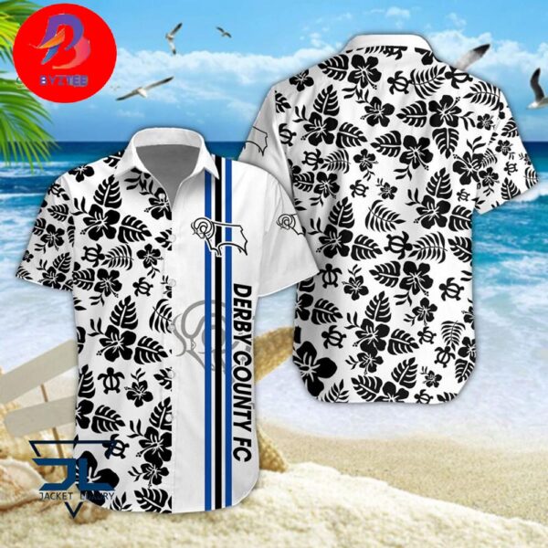 Derby County EFL Championship For Family Vacation Tropical Summer Hawaiian Shirt