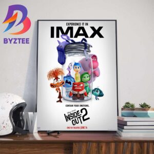 Disney x Pixar Contain Your Emotions Inside Out 2 IMAX Poster Movie Wall Decor Poster Canvas