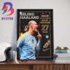 Erling Haaland Back-To-Back Premier League Golden Boot Winner Wall Decor Poster Canvas