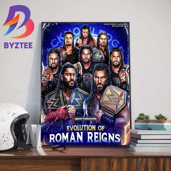 Evolution Of Roman Reigns Wall Decor Poster Canvas