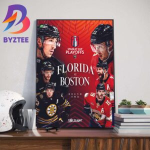 Florida Panthers Vs Boston Bruins For Round 2 Stanley Cup Playoffs 2024 Home Decoration Poster Canvas