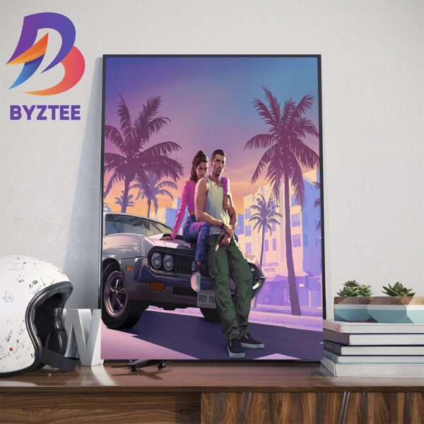 GTA 6 Grand Theft Auto VI Officially Release In Fall 2025 Wall Decor Poster Canvas