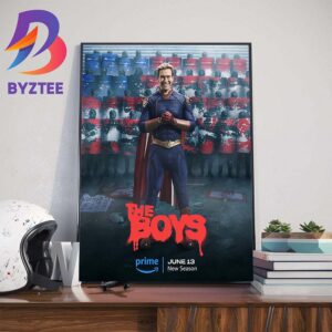 Homelander In The Boys Season 4 Official Poster June 13rd 2024 Home Decor Poster Canvas