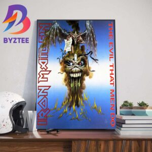 Iron Maiden The Evil That Men Do Poster Home Decor Poster Canvas