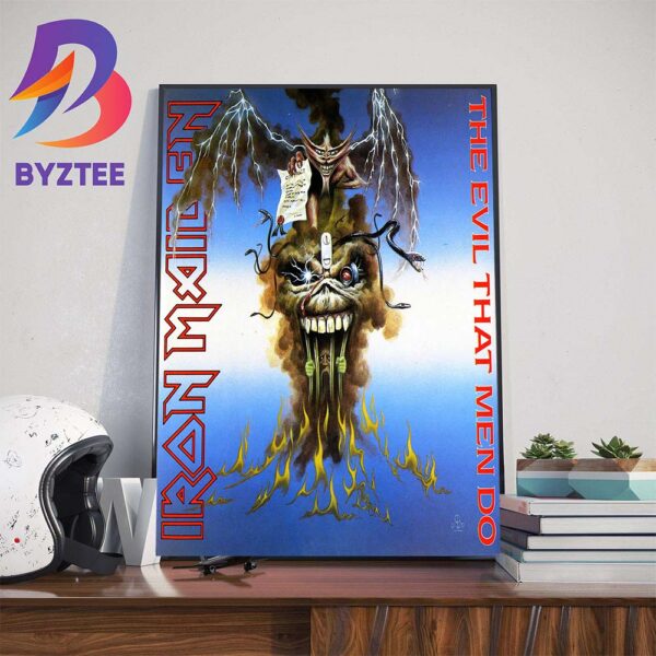 Iron Maiden The Evil That Men Do Poster Home Decor Poster Canvas