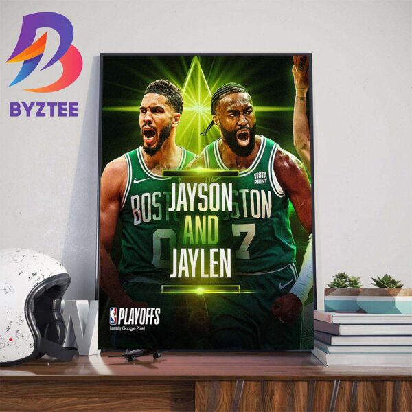 Journeys Of Jayson Tatum And Jaylen Brown To Becoming Star Wings For The Boston Celtics Wall Decor Poster Canvas