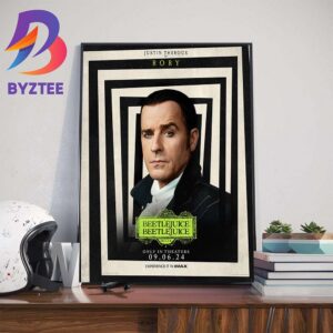 Justin Theroux Is Rory In Beetlejuice Beetlejuice 2024 Wall Decor Poster Canvas