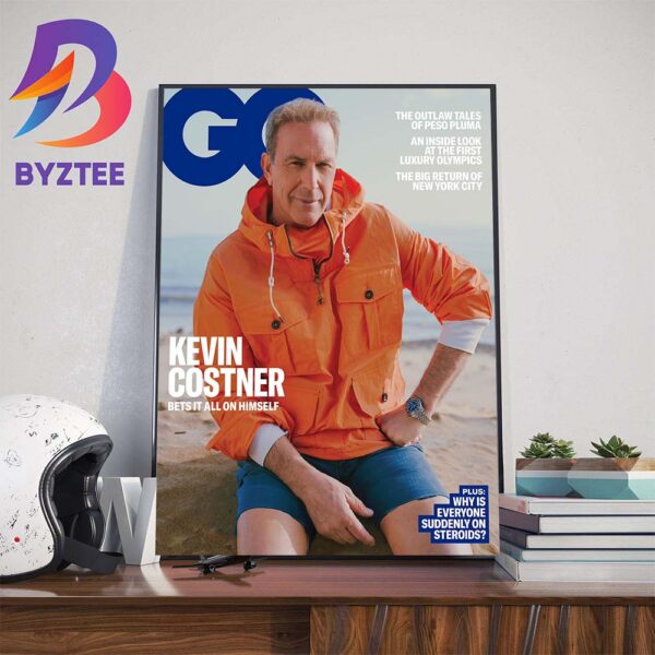 Kevin Costner Bets It All On Himself On The Cover Of GQ Wall Decor Poster Canvas
