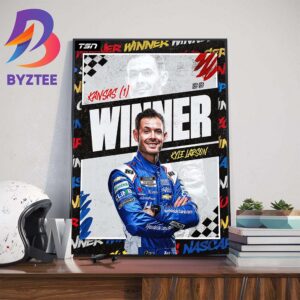 Kyle Larson Wins The Closest Race In NASCAR History Home Decor Poster Canvas