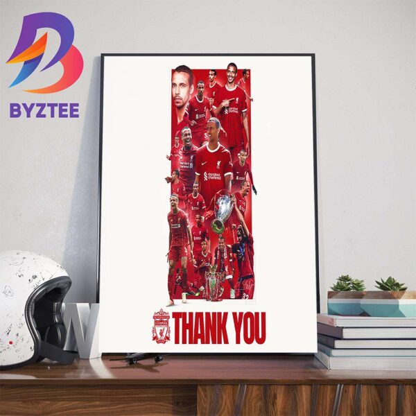 Liverpool FC Thank You Joel Matip For Everything Wall Decor Poster Canvas
