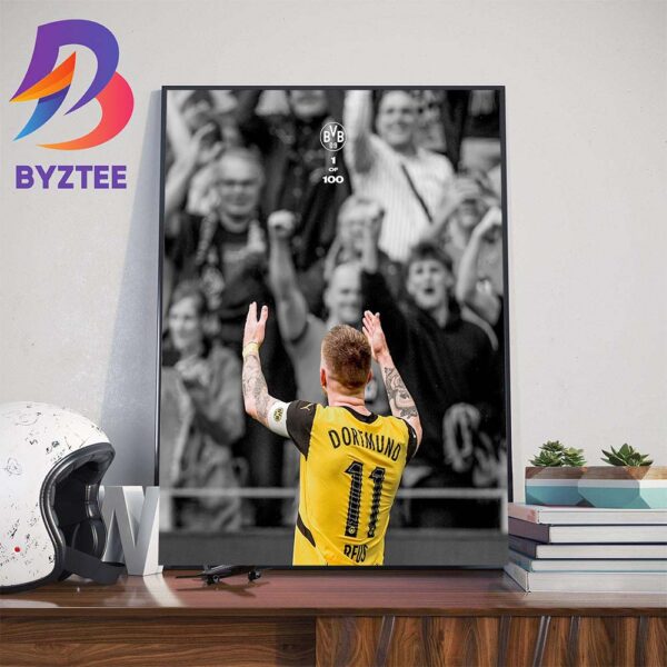 Living Legend Of Borussia Dortmund Marco Reus 100 Goals At Home Signal Iduna Park Wall Decor Poster Canvas