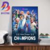 Making History Again Pep Guardiola Is The First Manager Ever To Win 4th Premier League Titles In A Row Wall Decor Poster Canvas