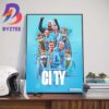 Manchester City Are Premier League Champions Again Wall Decor Poster Canvas
